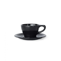 notNeutral Double Cappuccino Cup and Saucer - Matte Black